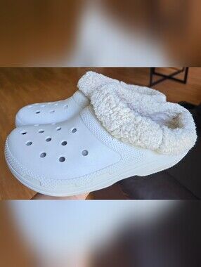 Sz 8 Men's/10 Women's CROCS CLASSIC BLITZEN IV CLOGS Pumice Lined
